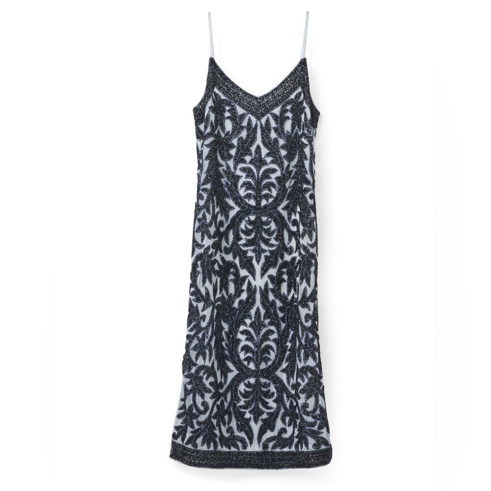 GANNI Beaded Midi Dress